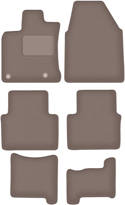 Beige velours matten voor: Nissan Qashqai +2 crossover (2007-2013)