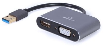 USB naar HDMI + VGA beeldschermadapter, space grey