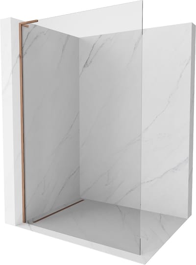 Mexen Kioto L douchewand Walk-in 50 x 200 , transparant, roze goud - 800-050-103-60-00