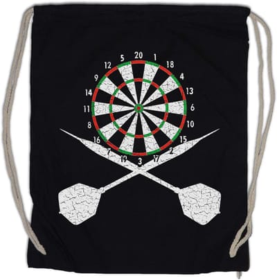 Sporttas Gymzak Rugzak met Dartbord en Gekruiste Darts Print