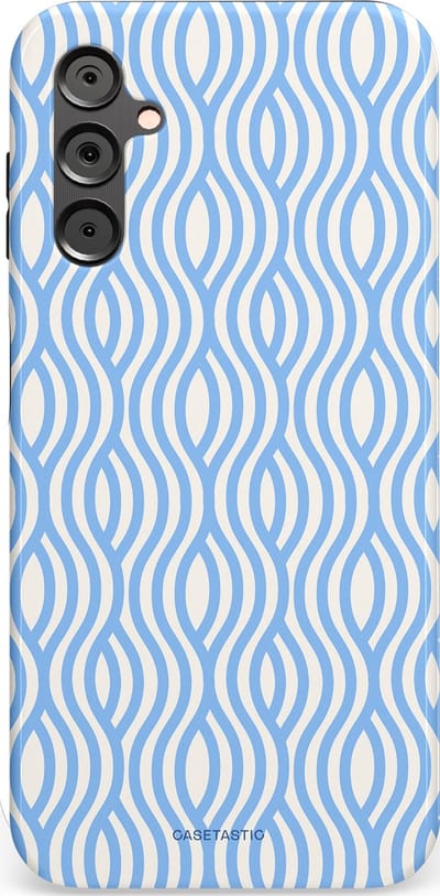 Casetastic Hoesje Geschikt voor Samsung A14 (5G/4G) - Stijlvolle Beschermende Duo-layer Case - Zeegolf Patroon