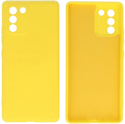 Fashion Backcover Telefoonhoesje - Color Hoesje - Geschikt voor Samsung Galaxy S10 Lite - Geel