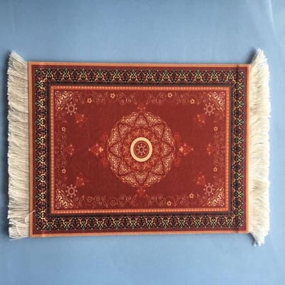 Kleine Muismat met Kwastje - Stijlvolle Textiele Muismat voor Computer en Kantooraccessoires, Oriëntaals Design en Compact Formaat