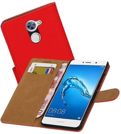 Bookstyle Wallet Case Hoesjes Geschikt voor Huawei Y7 / Y7 Prime Rood