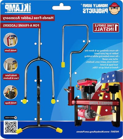 Laddergereedschapshouder - Ladder Accessoire - Veilig Werken - Gepatenteerd 3-punts contact - 15 pond capaciteit