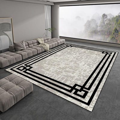 Licht Luxe Grijs Grote Vloerkleden voor Woonkamer Europees Eenvoudig Slaapkamer Decoratie Tapijt Zacht Antislip Lounge Salontafels Mat 60*90cm
