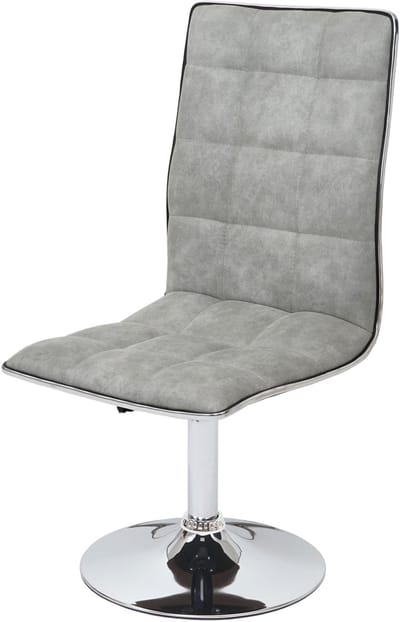 Set van 2 eetkamerstoelen MCW-C41, keukenstoel, in hoogte verstelbaar en draaibaar, stof/textiel MVG ~ vintage betongrijs