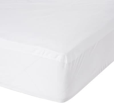 Matrasbeschermer waterdicht en ademend - katoenen matrasbeschermer voor eenpersoonsbed 190x90 cm, wit