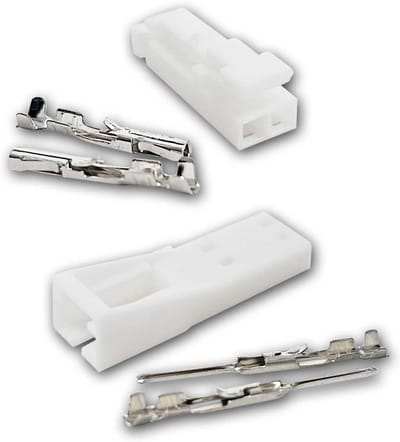 Mini AMP Connectoren - 2-polige Stekkers - Bedrading Verbinden - Compact Ontwerp - 10 Stuks - Wit