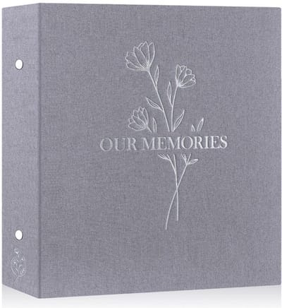 Luxe zilveren print fotoalbum linnen kaft 600 foto's