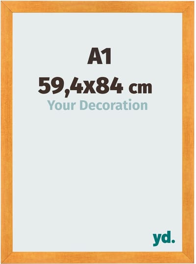 Your Decoration - Fotolijst A1 59,4x84 cm - MDF - Oranje - Pisa