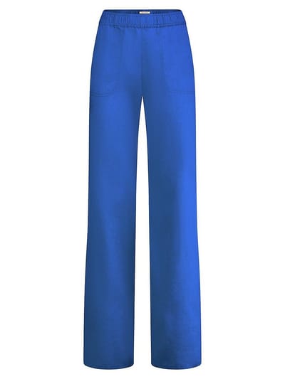 Comfortbroek pasvorm Cornelia 100% linnen Van Peter Hahn blauw