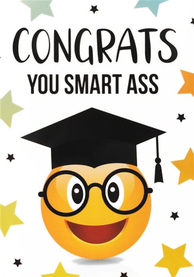 Kaart - Geslaagd - SGR07-C - Congrats you smart ass