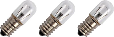 Signaallamp E14 30V 5W - 166 mAh - 3 stuks - T16 Gloeilamp Ø16mm - 45mm - 2500K - Dimbaar