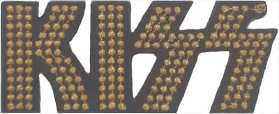 Kiss - Gold Studded Logo Patch - Goudkleurig/Zwart