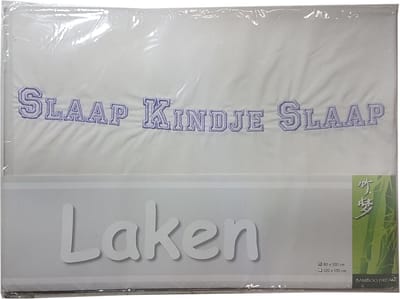 ANEL - lakentje - Tekst: Slaap kindje slaap - Formaat: 80x100cm