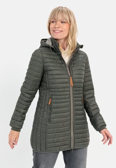 camel active Gewatteerde jas van gerecycled polyamide (GRS-gecertificeerd) - Maat womenswear-50 - Khaki