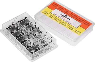 O-ring set 12 maten - zwarte rubberen afdichtringen - ideaal voor mechanische sealing - handig in gebruik - ShopVlot