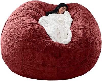 Zitzak Hoes - Stoelhoes Luie Bank - Ontspannen Zitten - Zachte Pluche Stof - 150x75cm - Blauw