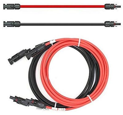 Zonneverlengkabel Rood/Zwart 4mm² - 2x7m