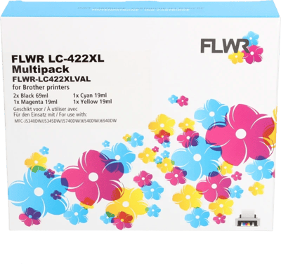FLWR - Cartridges / Brother LC-422XL Multipack / zwart en kleur / Geschikt voor Brother
