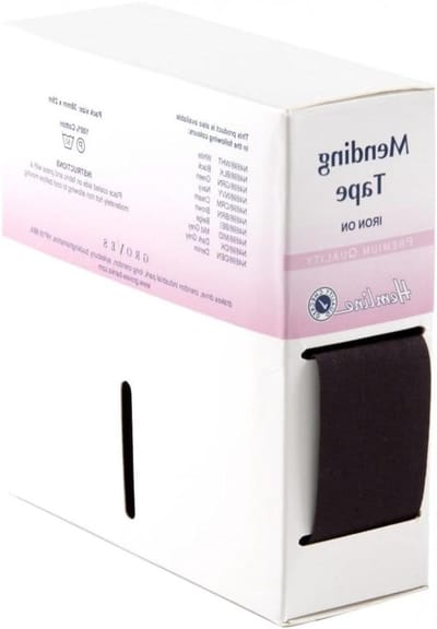Reparatietape - Stofplakband - Kleding Herstellen - Strijkbaar Katoen - 38mm Breed - Zwart