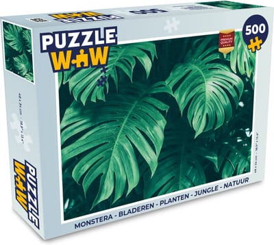 Puzzel Monstera - Bladeren - Planten - Jungle - Natuur - Legpuzzel - Puzzel 500 stukjes