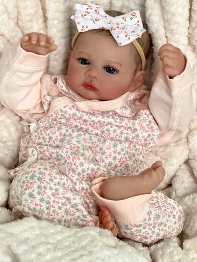 Reborn Pop - Babypop Meisje - Kinderspel - Handbeschilderd Haar - 50 cm - Blauwe Ogen