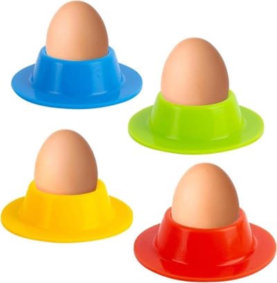 Siliconen Eierhouders - Eierdozen - Ontbijt Opslag - Stapelbaar Ontwerp - 8.6cm - Gekleurd