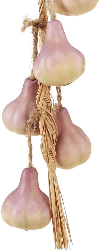 Knoflookdecoratie om op te hangen, kunstmatig geelpaars, L50cm