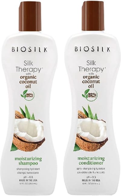 BioSilk - Silk Therapy with Coconut Oil - Shampoo & Conditioner - voordeelverpakking - 2 x 355ml