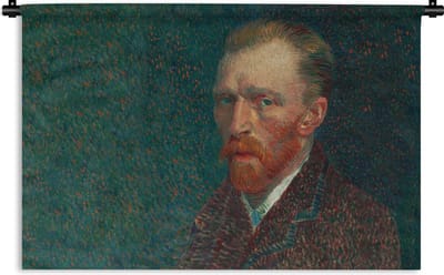 Wandkleed - Wanddoek - Kunst - Van Gogh - Oude meesters - Zelfportret - 180x120 cm - Wandtapijt