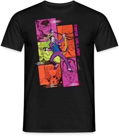 Batman Team Villain Met Joker En Strippanelen T-Shirt Heren