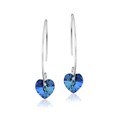 Montebello Oorbellen Liv HZ32 - Swarovski Hart - 925 Zilver Gerhod. - Ø10mm - 35mm