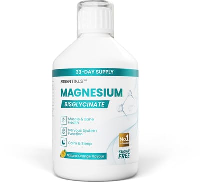 Swedish Nutra Essentials Magnesium – Bisglycinaat & Gluconaat – Spieren, Botten & Zenuwstelsel – Suikervrije Sinaasappelsmaak – 500 ml