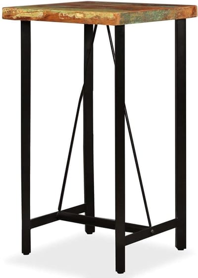 Rustieke Bartafel - Industriële Tafel - Thuisbar Creëren - Teruggewonnen Hout - 60 x 60 x 107 cm - Bruin