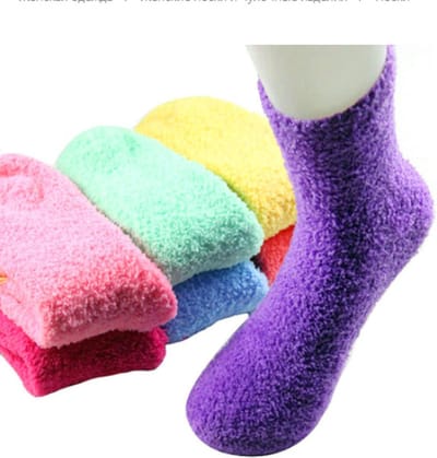 Fluffy sokken dames 3 paar - Huissokken - Bedsokken - slofsokken - Pluche en comfortabel - drukvrije boorden - paars - grijs - groen - roze - blauw - 36 - 40 - cadeau voor haar - gift - geschenk vrouwen - giftbox - extra zacht