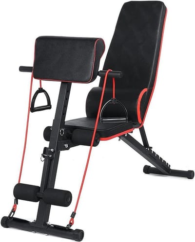 Opvouwbare Trainingsbank - Verstelbare Gewichtsbank - Full Body Workout - 7 Rugleuning Posities - 350 kg Capaciteit - Zwart