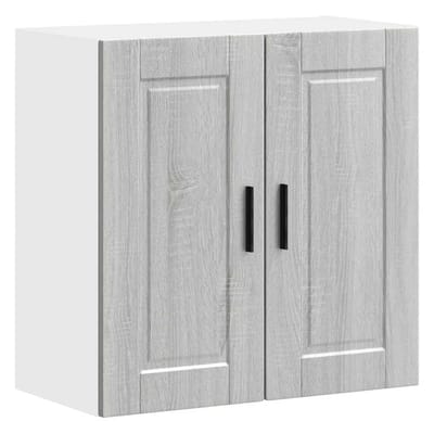 vidaXL - Keukenbovenkast - Porto - bewerkt - hout - grijs - sonoma - eiken