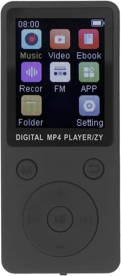 Draagbare Muziekspeler - MP3 speler - Entertainment en Leren - Bluetooth 5.0 HiFi - 1.8 Inch Scherm - Zwart
