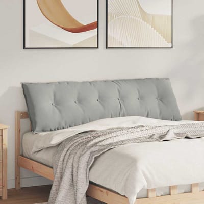 vidaXL - Rugkussen - Lichtgrijs - 160 - x - 50 - cm - Microvezel - Stof