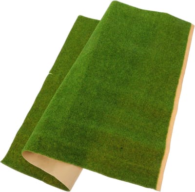 Kunstgras Matten - Diorama Gras - Hobby Projecten - Duurzaam Nylon Materiaal - 50 x 35 cm - Lichtgroen