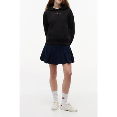 Tommy Hilfiger Regular Us Linear Hoodie Black Größe: S | Kaputzenpullis Outlet | Damen | Schwarz