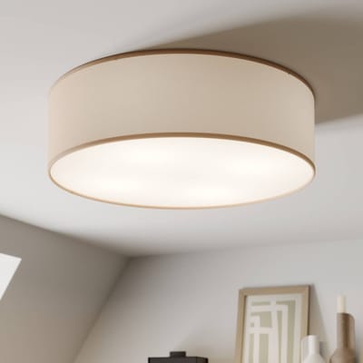 TK Lighting Rondo plafondlamp, beige, metaal, Ø 45 cm, E27