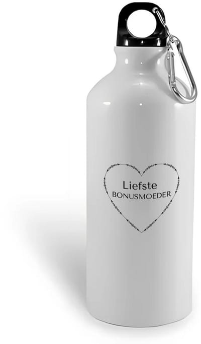 Hacebo® - liefste bonusmoeder waterfles - Mama - de liefste bonusmoeder - Moeder cadeautjes - moederdag - verjaardag - geschenk - kado - moeder artikelen - water fles - 400ML
