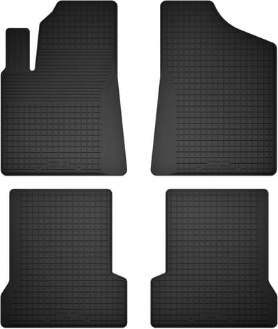 Wielganizator BasicProtect Serie - Universele Autodywanen - 1,5 cm Rant - 4 Stuks - Compatibel met Fiat Cinquecento (1991-1998)