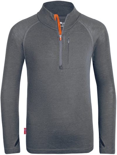 Trollkids Lofoten Sweatshirt Met Halve Rits Grijs 140 cm Jongens,Meisjes