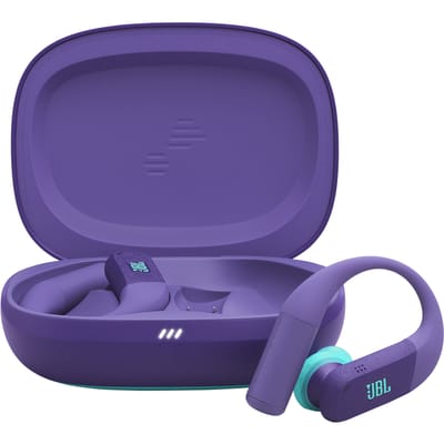 JBL Endurance Peak 4 - Sport Oordopjes - Draadloos Bluetooth - In ear - Oortjes met Oorhaak - Hardlopen - 48 uur - IP68 - Waterbestendig - Paars