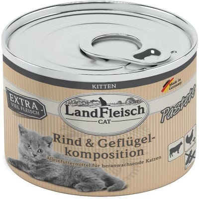 LandFleisch Kitten Paté Rund+Vogel Samenstelling - 6x195g