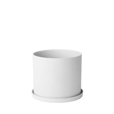 Unyqoos® Elegante Leliewitte Kruidenpot van Ongeglazuurd Porselein met Onderzetter
